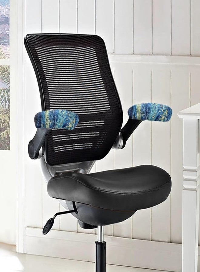Mintulipy Starry Sky Chair Armrest Covers Protectors Armrest Covers for Office Chairs Gaming Chair Armrest Covers for Computer Gaming Desk Rotating Chairs - Image 2
